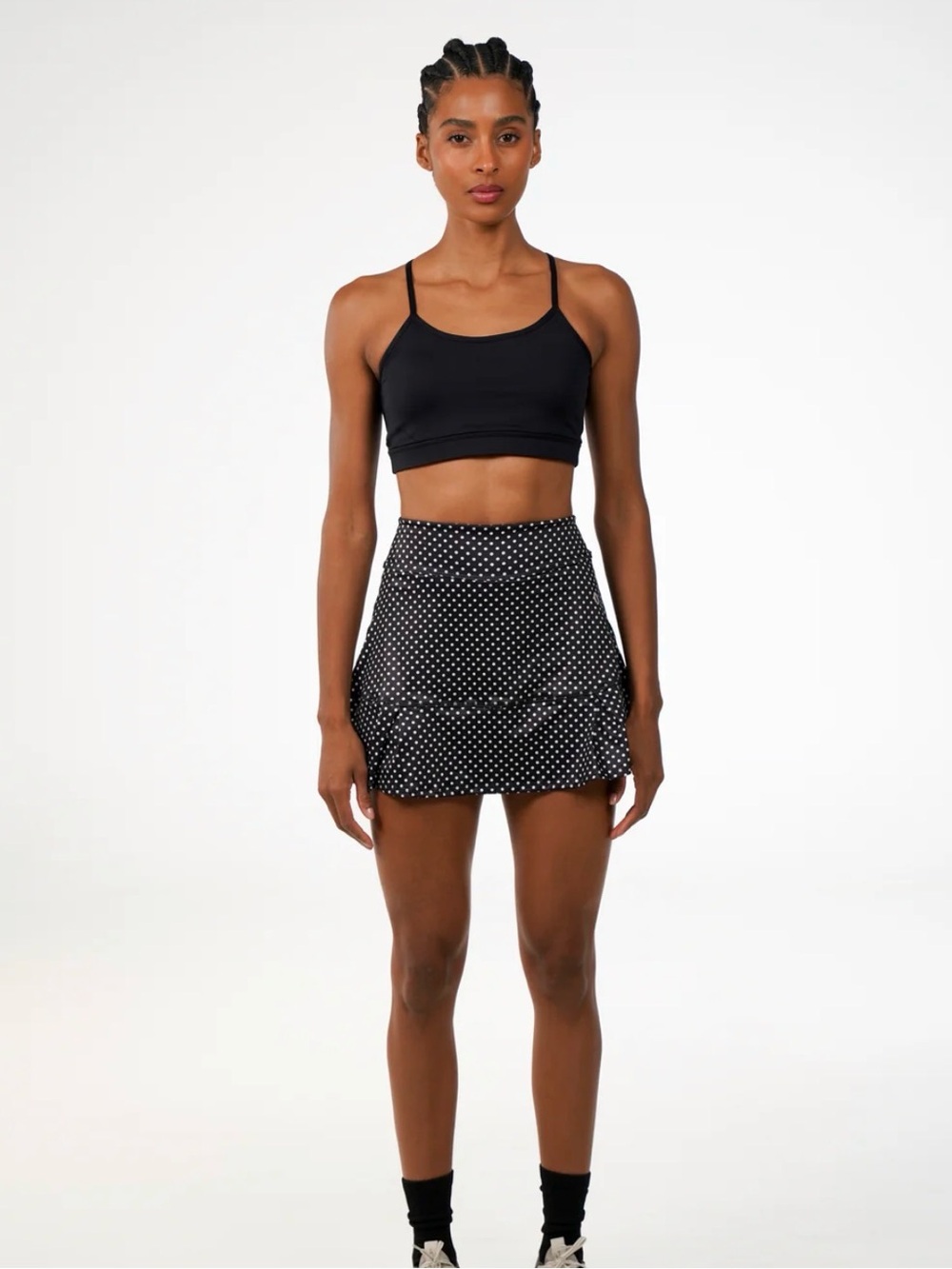 NWT‼️Dona Jo “JoJo” Athletic Skort -1.5 (Med) Black Polka Dot - Picture 4 of 10